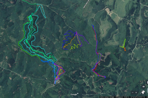 GPX tracky, prechodené pešo