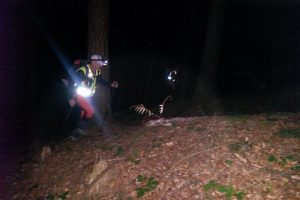 Prehľadávanie strmého terénu v rojnici, 17.9.2018