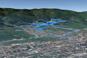 mapa 2 - oblasť prehľadaná HS-VF 18.9.2018