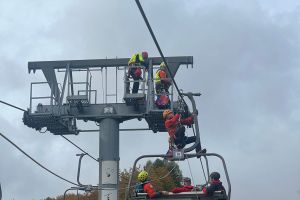 Nácvik evakuácie lanovky, Snowland Valčianska dolina, 21.10.2023