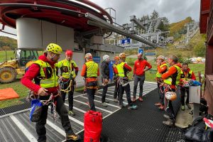 Nácvik evakuácie lanovky, Snowland Valčianska dolina, 21.10.2023