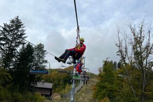 Nácvik evakuácie lanovky, Snowland Valčianska dolina, 21.10.2023