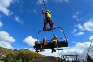 Nácvik evakuácie lanovky, Snowland Valčianska dolina, 21.10.2023