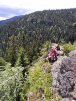 Nácvik konštrukcie lanového premostenia